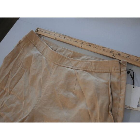 Anne Klein Women's Light Coffee Shimmer Twill Side Zip Pants Trouser  6 - Picture 7 of 8